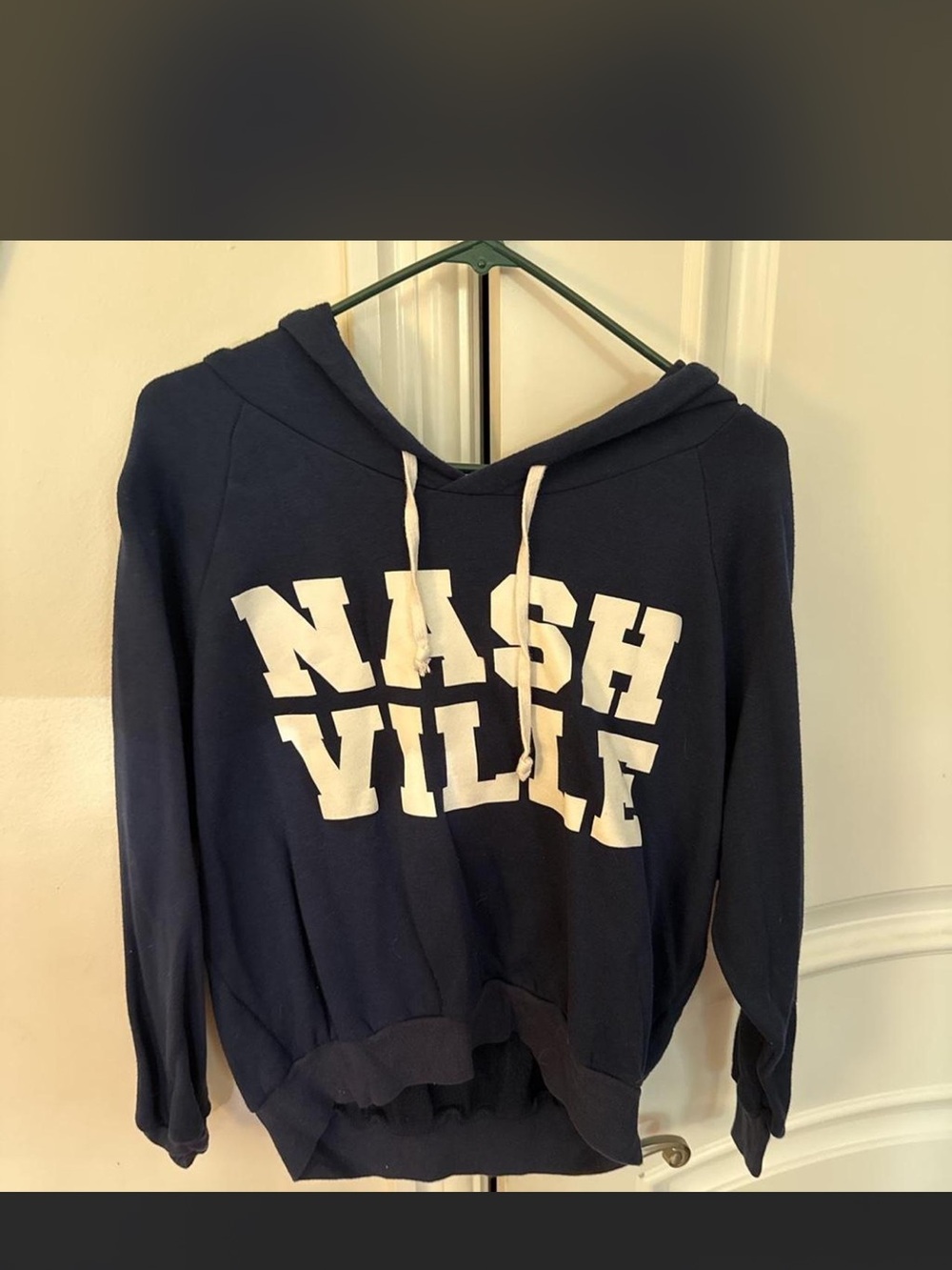 Spirit Navy Blue Hoodie with White "Nashville" Lettering